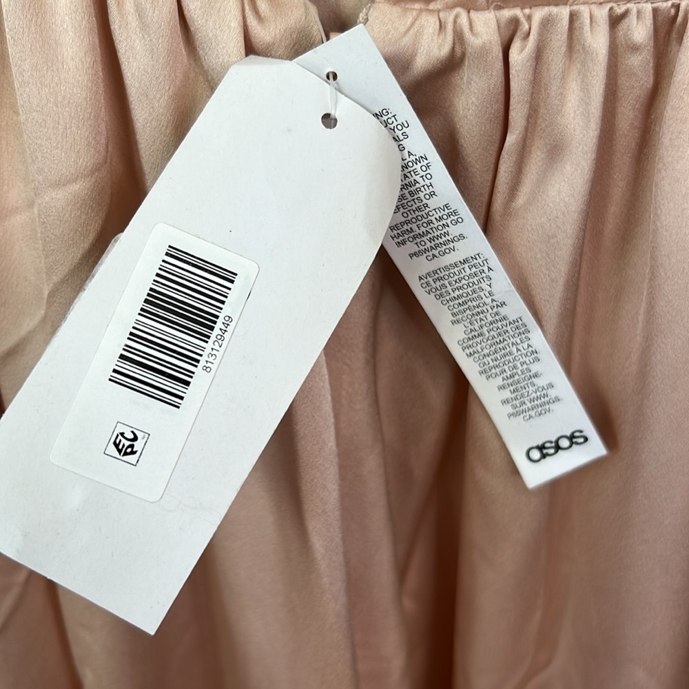 ASOS Edition Satin V Neck Sleeveless Bridesmaid Maxi Dress Size 6 - Picture 6 of 10